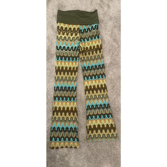 Vava by Joy Han 70's Style Crochet Knit Flare Pants, L - Picture 1 of 6